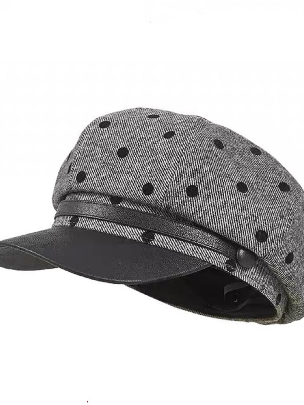 Lano Polka Dot Newsboy Cap